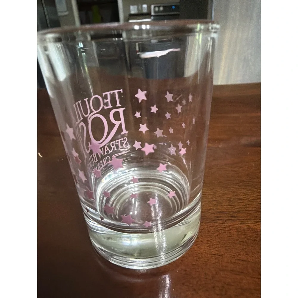 Tequila Rose Strawberry Cream Shot Glass Pink Star Logo Collectible Barware